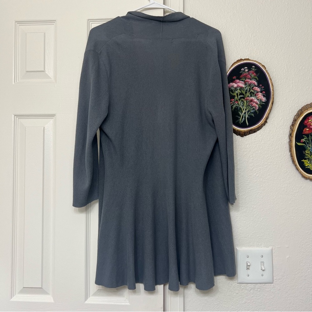 Peruvian Connection Gray Lightweight Cardigan Swe… - image 2